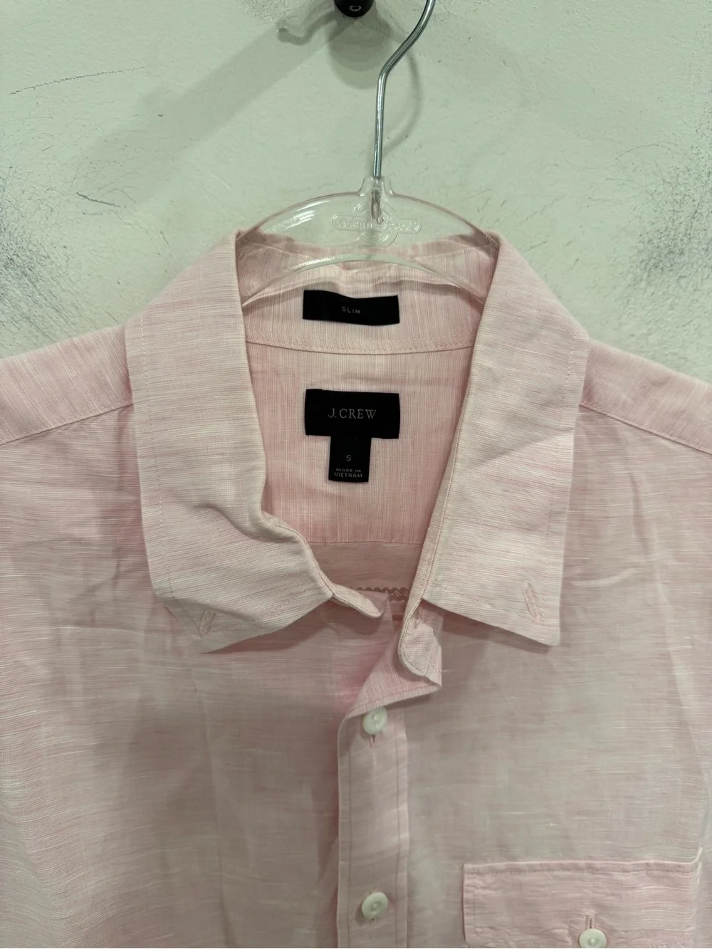 J. Crew Men's Light Pink Button-Down Dress Shirt